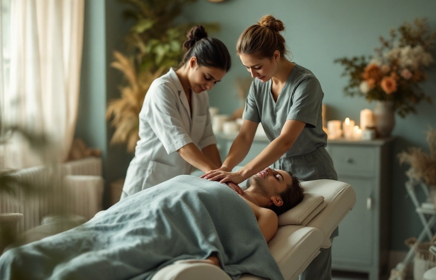 Chair massage — part of the therapist's working repertoire