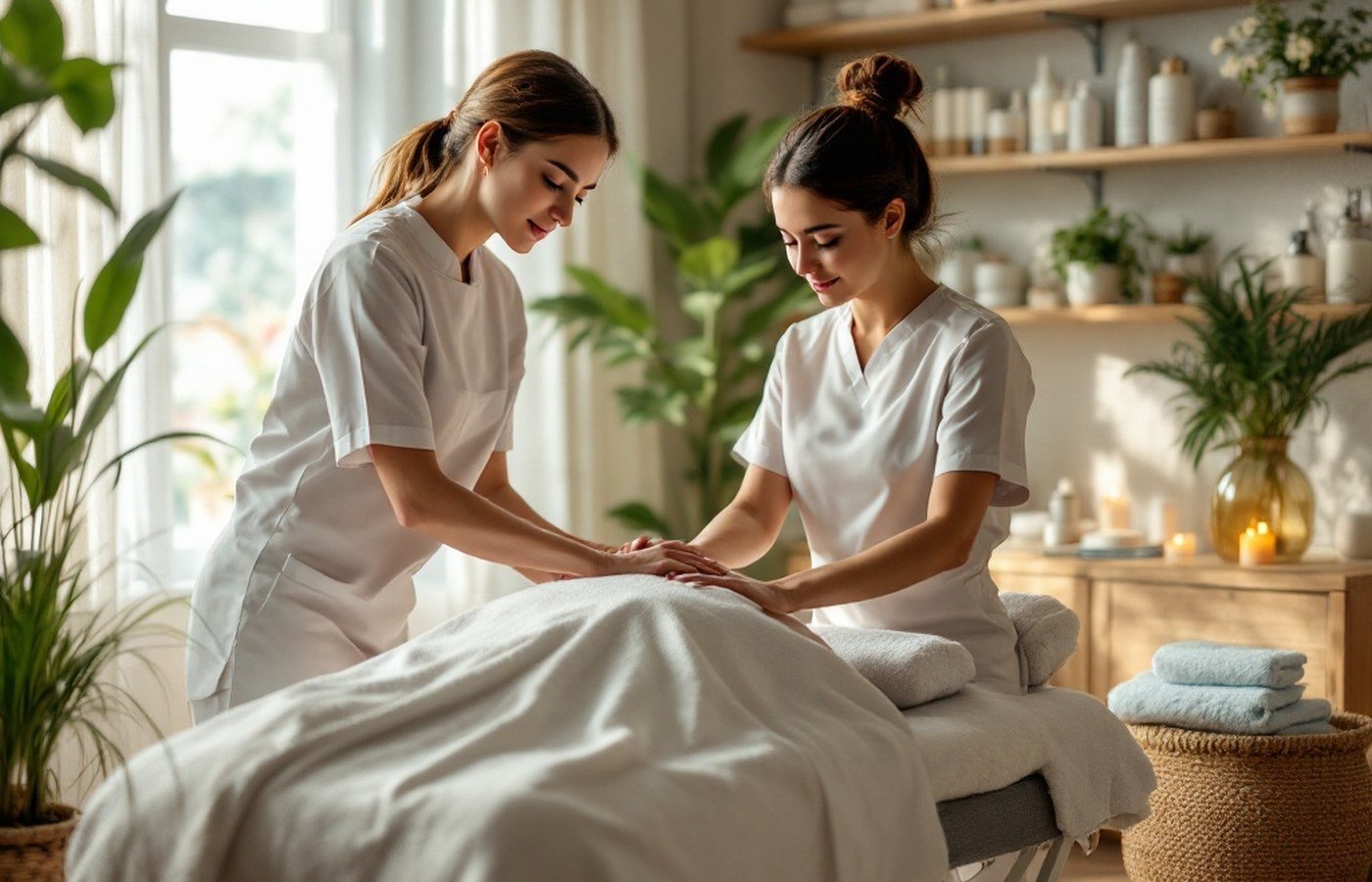 A session in the rehabilitation massage room