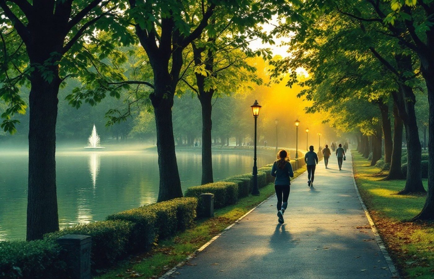 The jogging loop around Green Lake, Seattle
